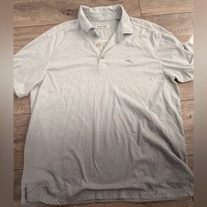 Tommy Bahama Light Bluish Gray Polo - Short Sleeve Collared Shirt